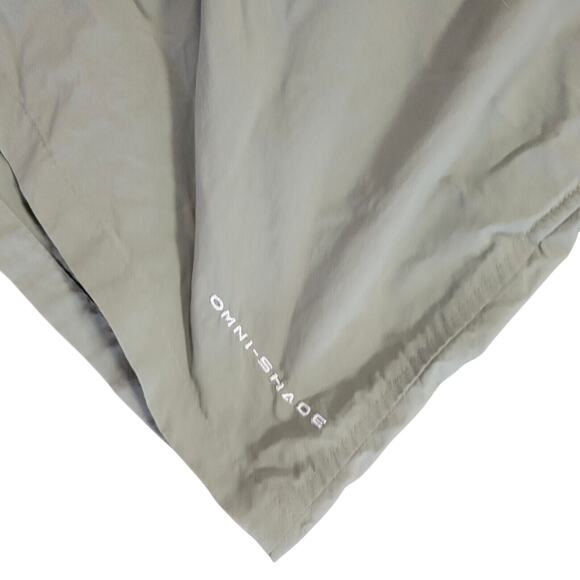 Columbia PFG Mens Shorts Medium Green 6L Elastic Waist Pockets Drawstring - Picture 2 of 7